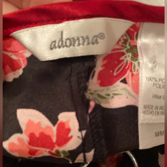 Black and red floral maxi slip dress - Picture 4 of 5